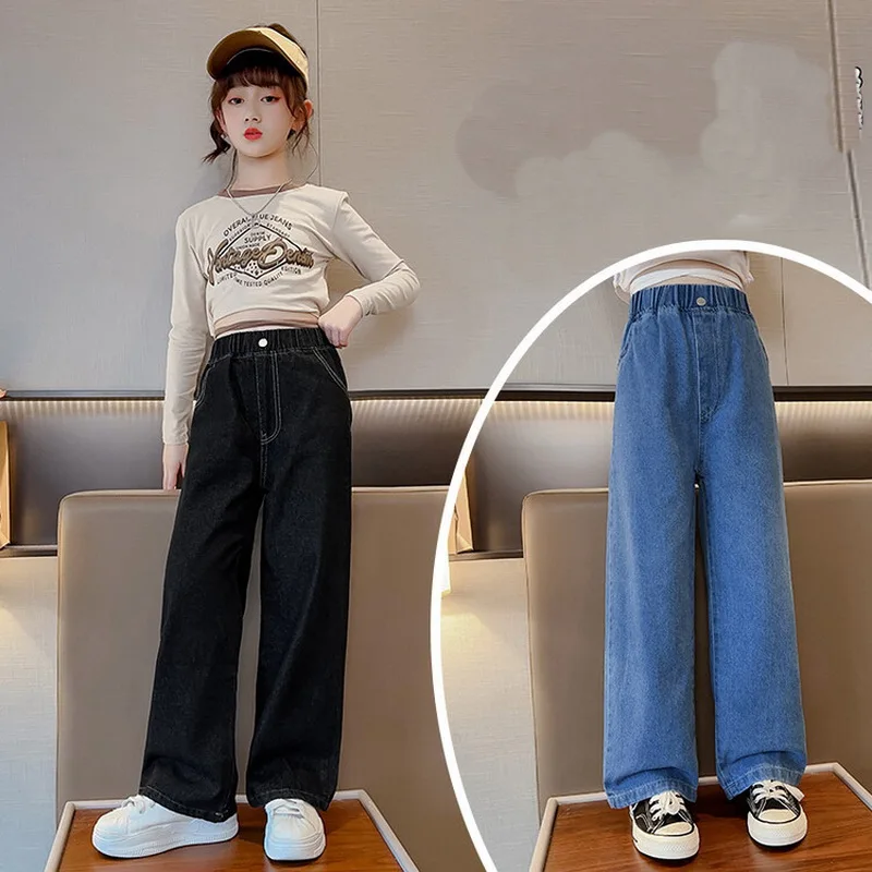 Kids Girls Jeans 2023 Spring Denim for Baby Girls Straight Wide Leg Pants Children Long Trousers Teenagers Clothing 12 14Years
Kids Girls Jeans 2023 Spring Denim for Baby Girls Straight Wide Leg Pants Children Long Trousers Teenagers Clothing 12 14Years