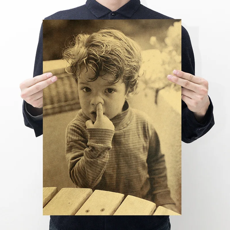 Room Decoration Nose Picking Boy Vintage Kraft Paper Series Bar Cafe decorative painting Modern Wall Art
Room Decoration Nose Picking Boy Vintage Kraft Paper Series Bar Cafe decorative painting Modern Wall Art