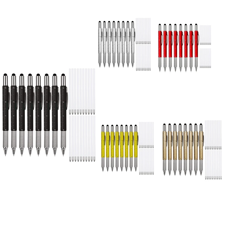 8 Pieces 6 in 1 Multitool Ballpoint Pens Gift Tool Pen Personalized Pen Tool Gadget Pen Gift for Men on Fathers Day
8 Pieces 6 in 1 Multitool Ballpoint Pens Gift Tool Pen Personalized Pen Tool Gadget Pen Gift for Men on Fathers Day