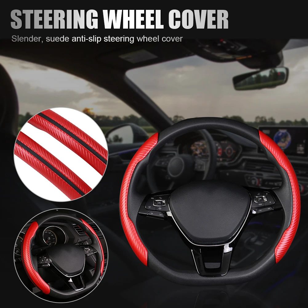 38cm Steering Wheel Cover Universal Non-Slip Carbon Fiber Plastic Steering Wheel Cover Protection Slip Car Interior Accessories
38cm Steering Wheel Cover Universal Non-Slip Carbon Fiber Plastic Steering Wheel Cover Protection Slip Car Interior Accessories