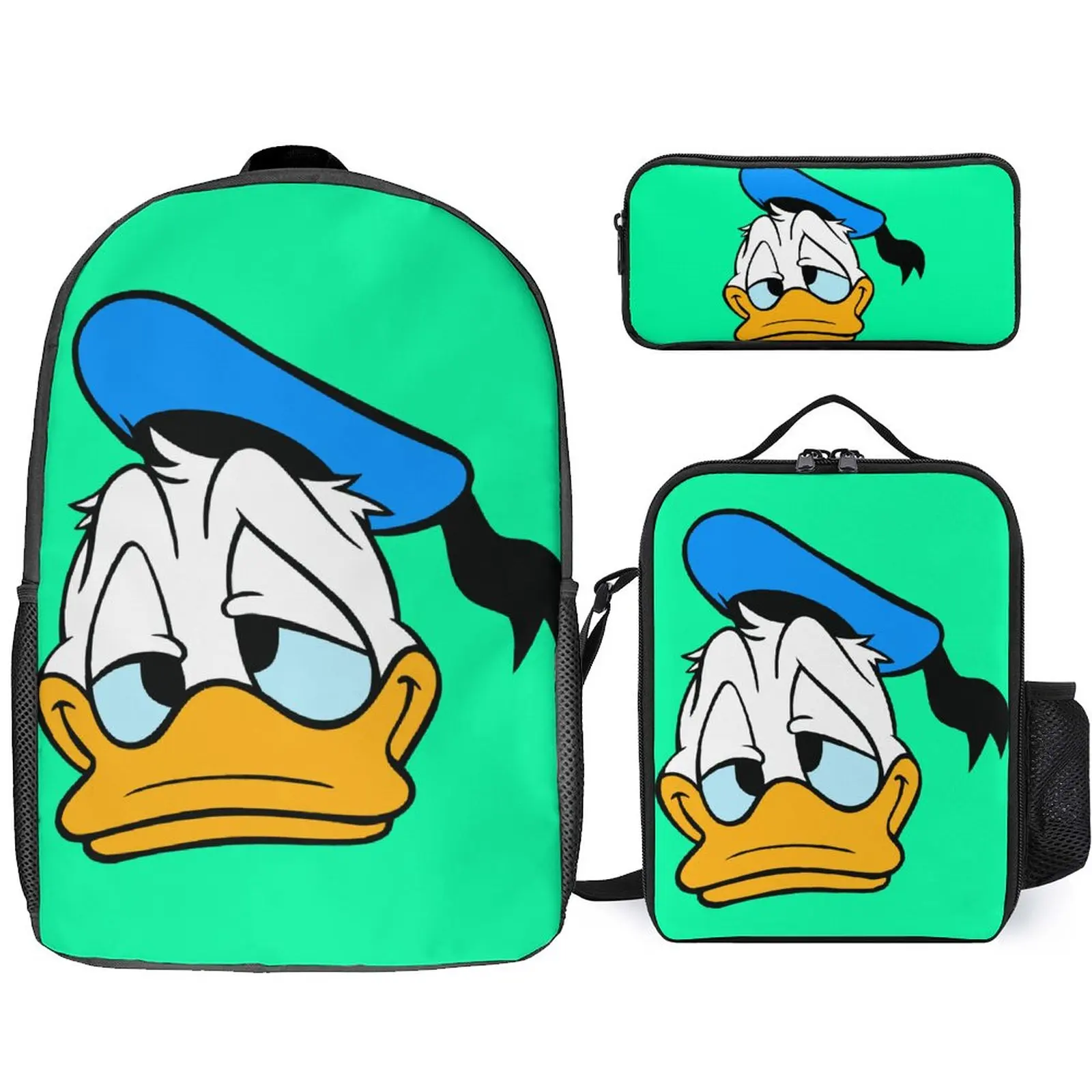 Набор школьных портфелей для мальчиков и девочек, мультяшный рюкзак из трех предметов с рисунком Диснея, Повседневная Портативная сумка для еды, Женский карандаш 
Набор школьных портфелей для мальчиков и девочек, мультяшный рюкзак из трех предметов с рисунком Диснея, Повседневная Портативная сумка для еды, Женский карандаш