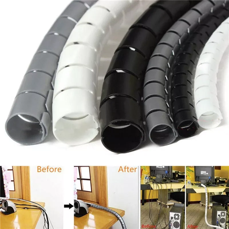 The new1PC 1m 10/25mm Cable Spiral Wrap Tidy Cord Wire Banding Loom Storage Organizer PC TV Wire Winding Tube Wire Sleeves
The new1PC 1m 10/25mm Cable Spiral Wrap Tidy Cord Wire Banding Loom Storage Organizer PC TV Wire Winding Tube Wire Sleeves