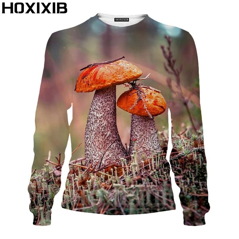 HOXIXIB Autumn Long Sleeves Tops Loose 3D Print Plant Edible Mushroom Shirt Women Sweatshirt Field Delicious Food Men Streetwear
HOXIXIB Autumn Long Sleeves Tops Loose 3D Print Plant Edible Mushroom Shirt Women Sweatshirt Field Delicious Food Men Streetwear