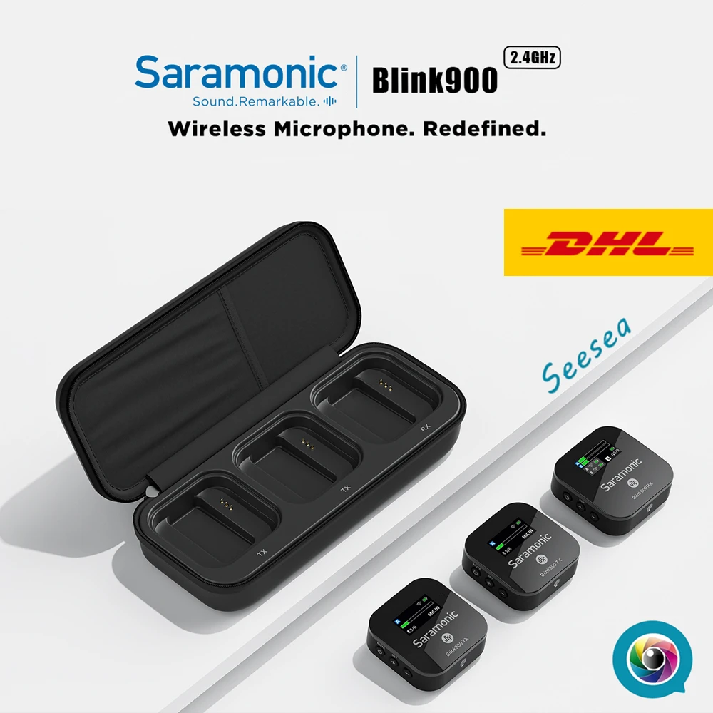 Saramonic Blink900 B2 Wireless Lavalier Microphone 2.4G Dual Channel Condenser Mic for Android Phone Smartphone DSLR Cameras
Saramonic Blink900 B2 Wireless Lavalier Microphone 2.4G Dual Channel Condenser Mic for Android Phone Smartphone DSLR Cameras