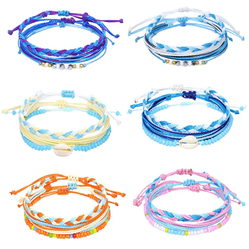 Boho Blue Colorful Rope Shell Bracelet Set for Women Girl Fashion Handmade Woven Beads Jewelry Friendship Summer Beach Wrap Gift
Boho Blue Colorful Rope Shell Bracelet Set for Women Girl Fashion Handmade Woven Beads Jewelry Friendship Summer Beach Wrap Gift