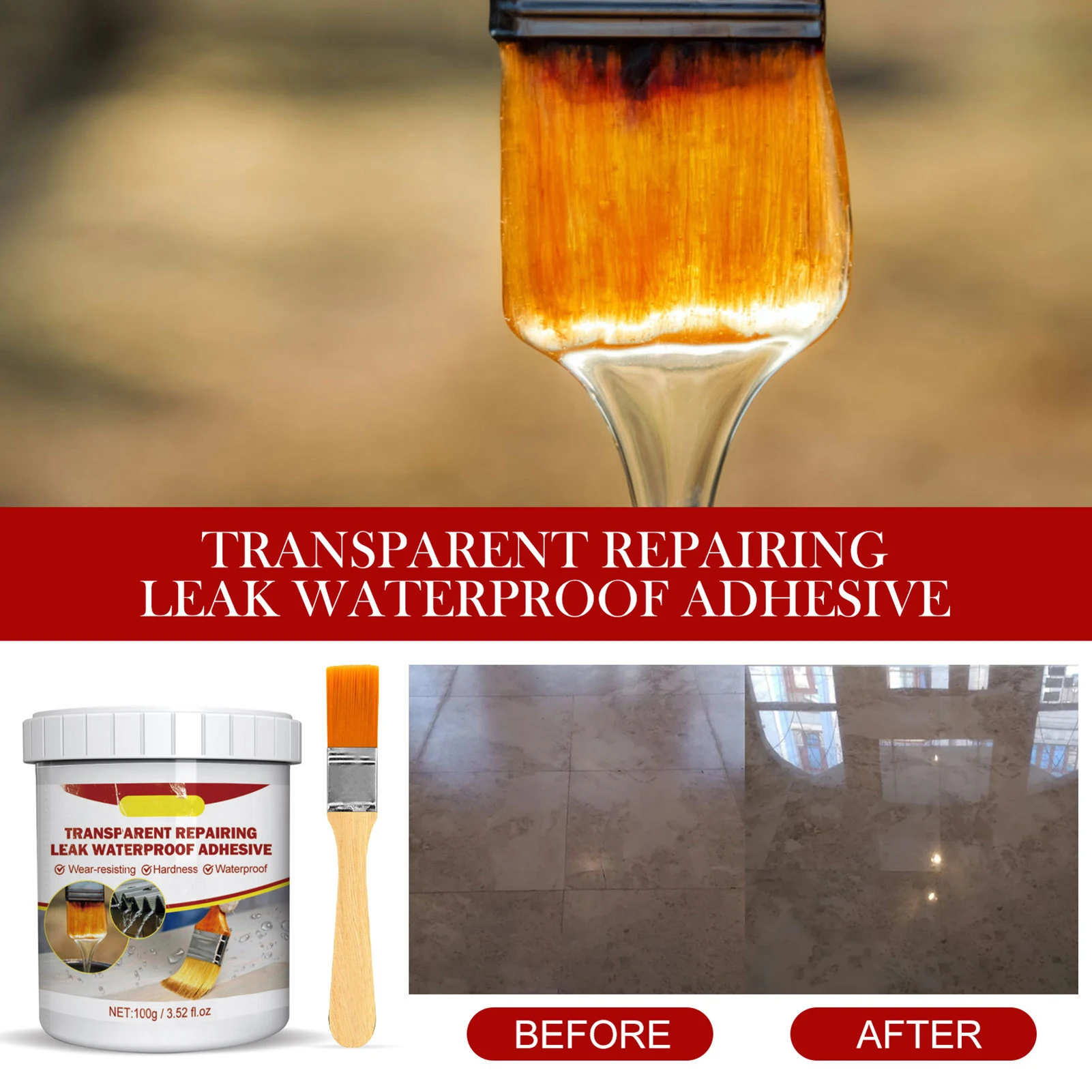 Insulating Sealant Waterproof Glue Quick Drying Floor Crack Repair Gel for Window Sills Bathroom Tiles
Insulating Sealant Waterproof Glue Quick Drying Floor Crack Repair Gel for Window Sills Bathroom Tiles