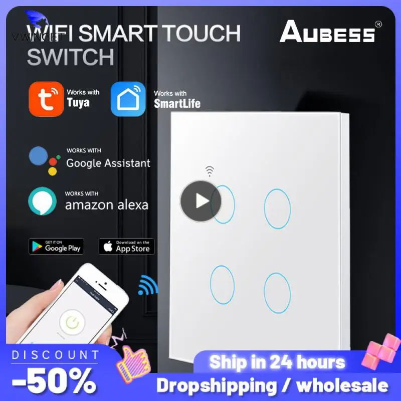 Eu Switch Wifi 1200w Smart Touch Switch Zero Fire Switch Smart Life 1/2/3/4 Gang App Remote Control 10a Tuya
Eu Switch Wifi 1200w Smart Touch Switch Zero Fire Switch Smart Life 1/2/3/4 Gang App Remote Control 10a Tuya