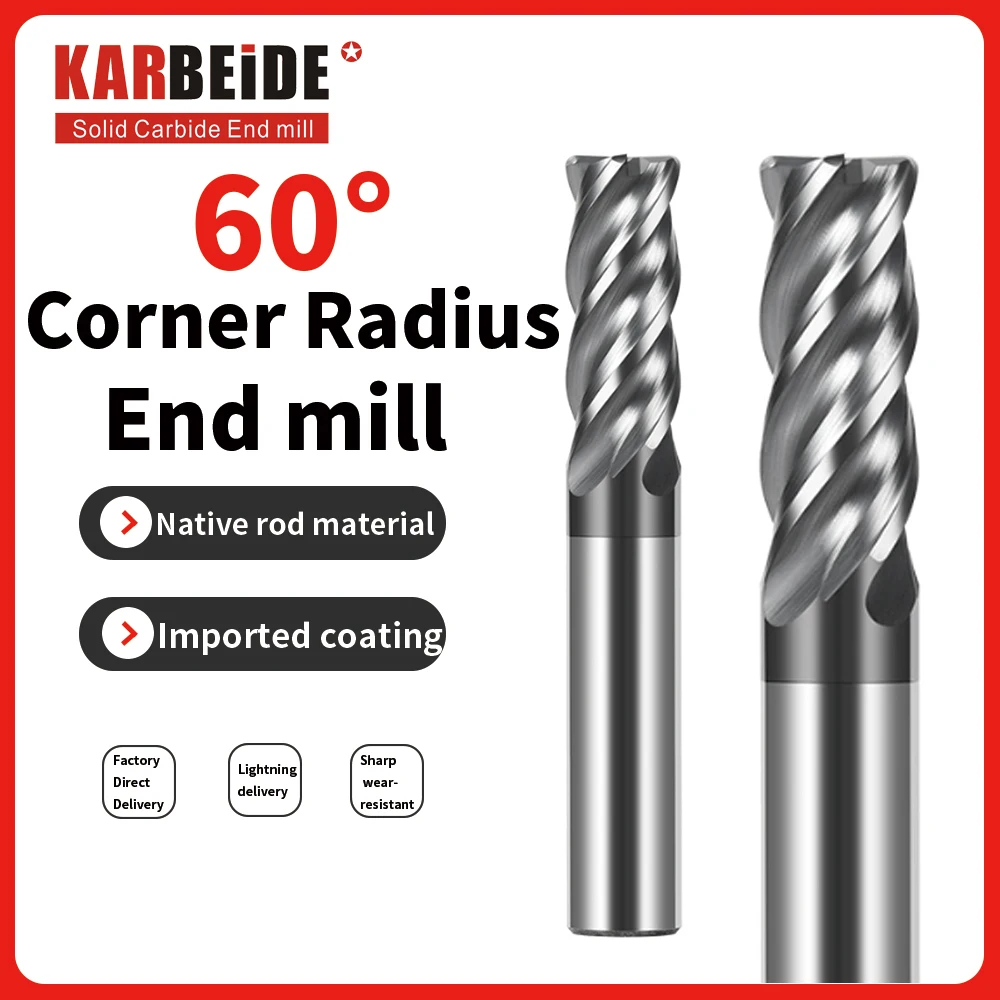 KARBEIDE Твердосплавная концевая фреза с угловым радиусом, 4-зубая TiAlSiN для легированной стали, останова, сплава Cooper и т. д.
KARBEIDE Твердосплавная концевая фреза с угловым радиусом, 4-зубая TiAlSiN для легированной стали, останова, сплава Cooper и т. д.