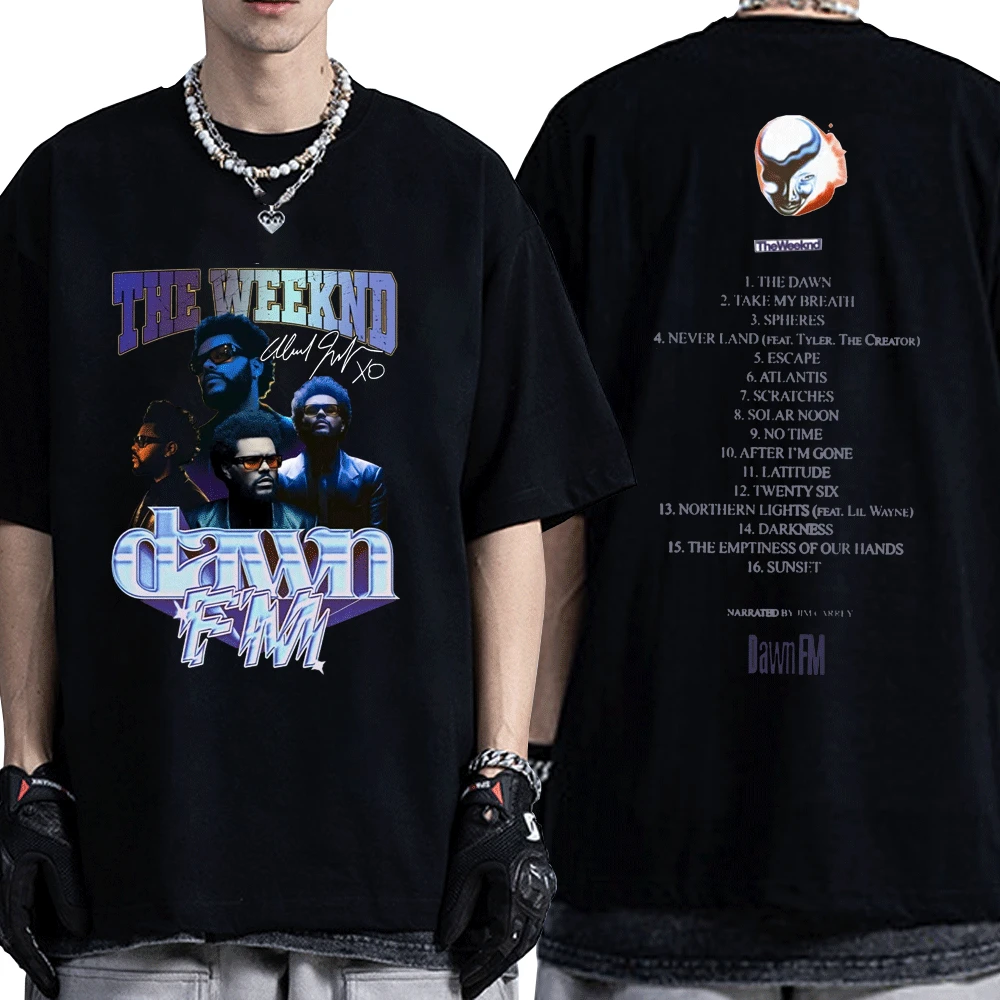 Hot Street Hip Hop The Weeknd Black T Shirt for Men Women 90s Vintage Graphic Double-sided Print T-shirt Summer Cotton Tees Tops
Hot Street Hip Hop The Weeknd Black T Shirt for Men Women 90s Vintage Graphic Double-sided Print T-shirt Summer Cotton Tees Tops