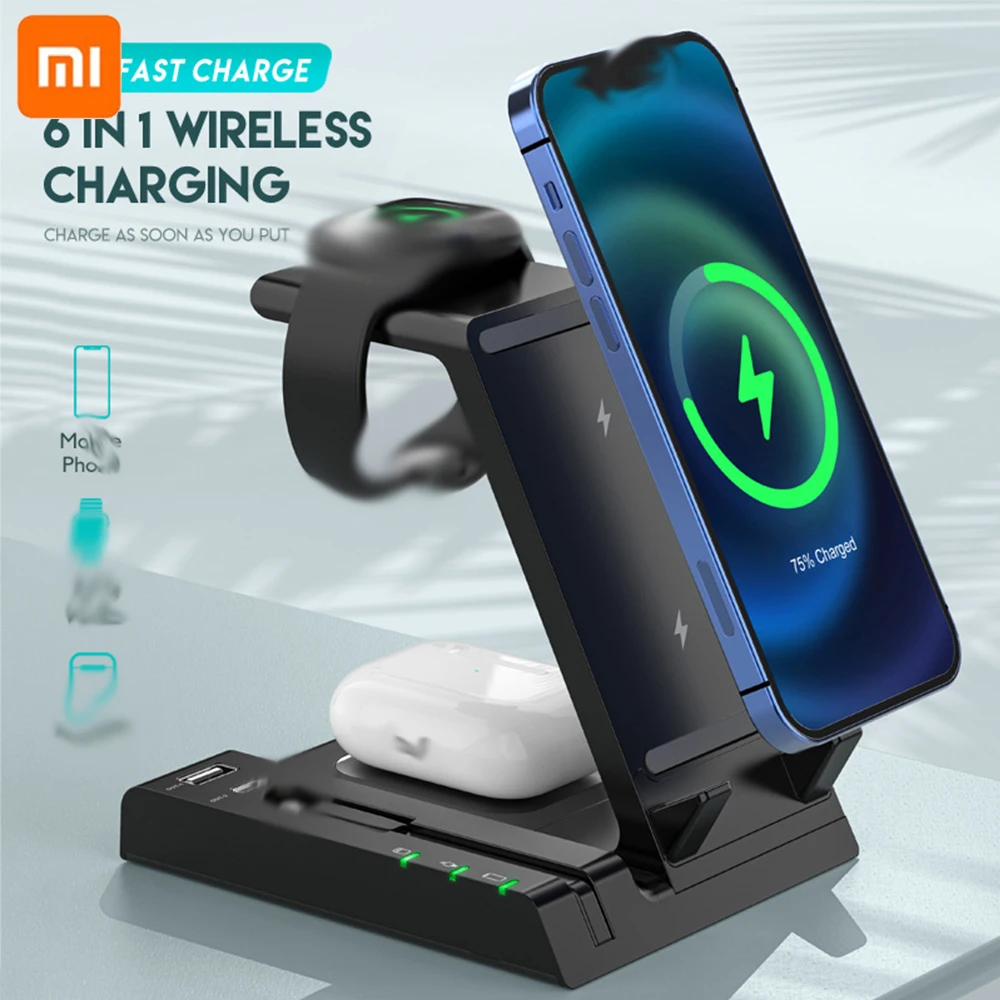Беспроводное зарядное устройство Xiaomi 6 в 1, 15 Вт, быстрое зарядное устройство, многофункциональное зарядное устройство, беспроводное зарядн...
Беспроводное зарядное устройство Xiaomi 6 в 1, 15 Вт, быстрое зарядное устройство, многофункциональное зарядное устройство, беспроводное зарядн...