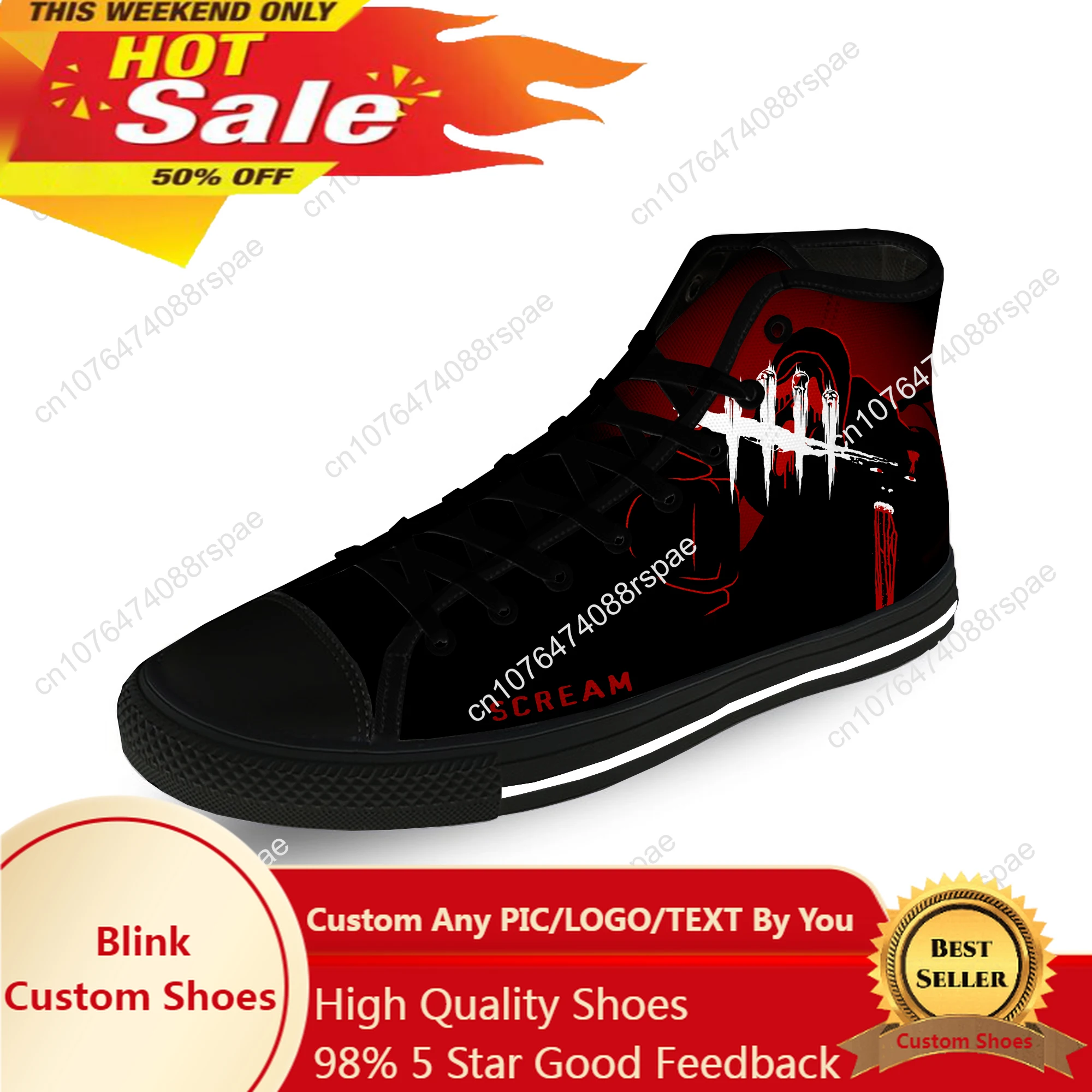 Hot Movie Scream Ghostface Horror Casual Cloth Fashion 3D Print High Top Canvas Shoes Men Women Lightweight Breathable Sneakers
Hot Movie Scream Ghostface Horror Casual Cloth Fashion 3D Print High Top Canvas Shoes Men Women Lightweight Breathable Sneakers