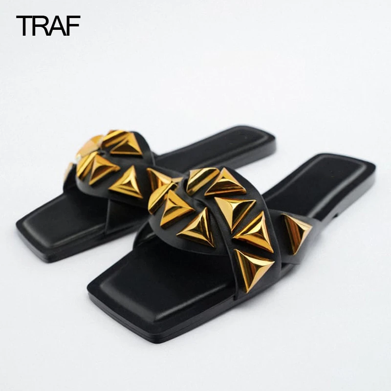 TRAF Fashion Women's Sandals Flat rhinestone Sandals Woman Summer 2022 Elegant Ladies Slippers Designer Party Slingback Shoes
TRAF Fashion Women's Sandals Flat rhinestone Sandals Woman Summer 2022 Elegant Ladies Slippers Designer Party Slingback Shoes