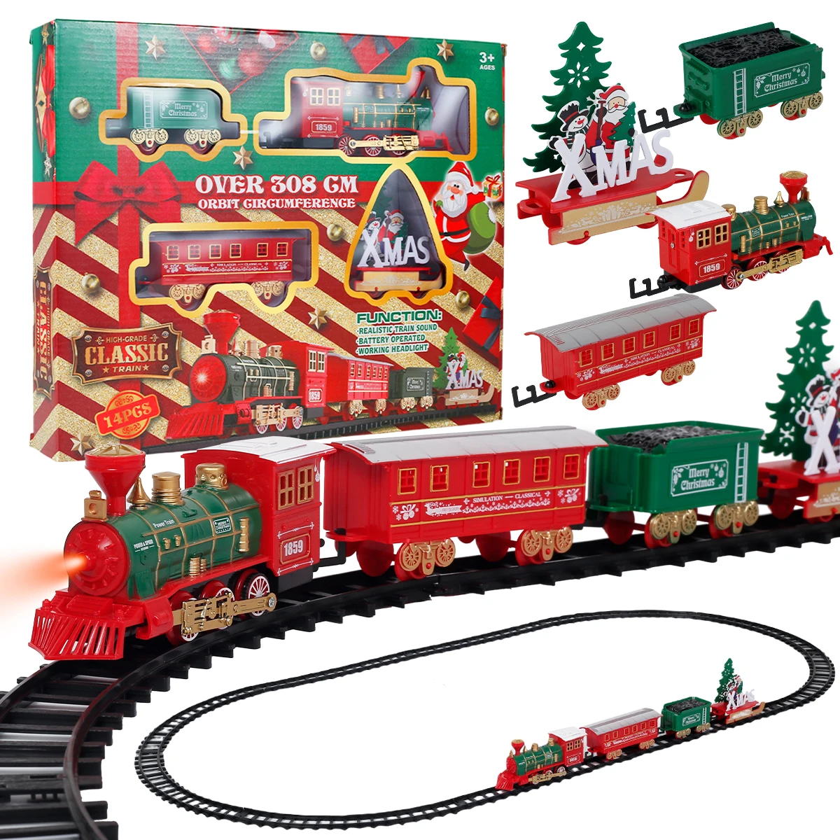 Christmas Electric Train Toy Electric Rail Car Set with Music and Light Navidad Noel Gifts Christmas Ornament New Year 2023
Christmas Electric Train Toy Electric Rail Car Set with Music and Light Navidad Noel Gifts Christmas Ornament New Year 2023