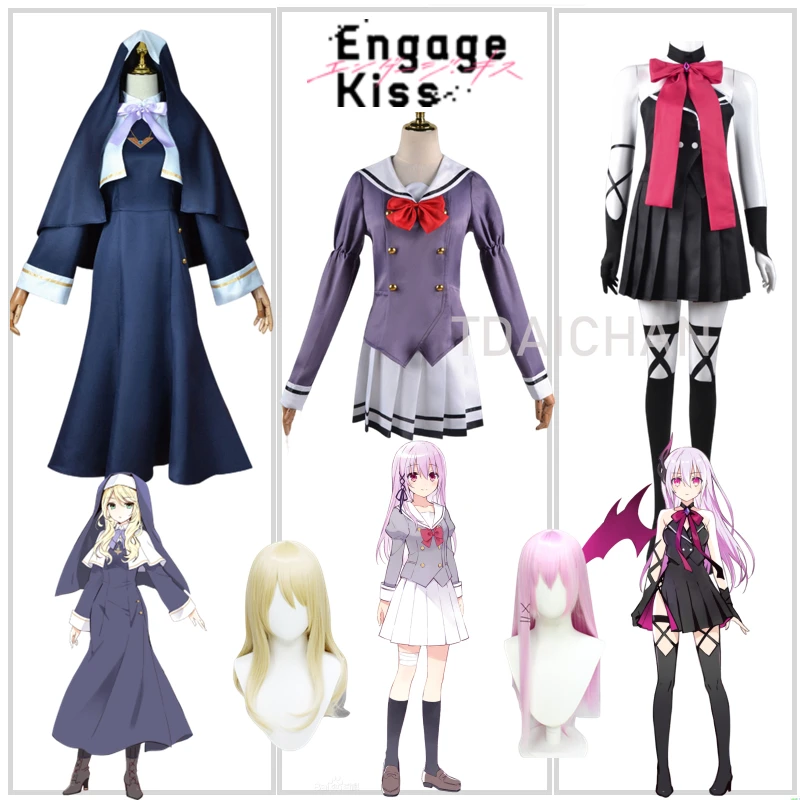 Anime Engage Kiss Kisara Holygrail Sharon Cosplay Costume Wigs Dress Nun Uniform Skirt Suit Headwear Halloween Party Girls Women
Anime Engage Kiss Kisara Holygrail Sharon Cosplay Costume Wigs Dress Nun Uniform Skirt Suit Headwear Halloween Party Girls Women