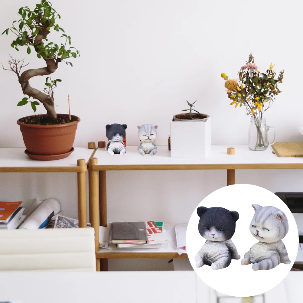 Cat Figurines Miniature Kitten Ornament Head Toy Resin Animal Shaking Decor Animals Figurine Terrarium Decoration Desktop Garden
Cat Figurines Miniature Kitten Ornament Head Toy Resin Animal Shaking Decor Animals Figurine Terrarium Decoration Desktop Garden