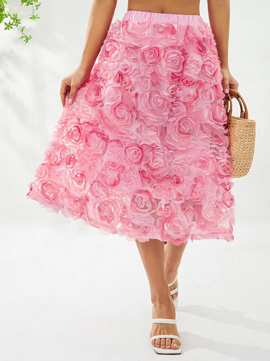 Women Summer Tulle Tutu Skirt Elegant Casual Elastic Princess Flower Mesh A-line Skirt for Streetwear
Women Summer Tulle Tutu Skirt Elegant Casual Elastic Princess Flower Mesh A-line Skirt for Streetwear