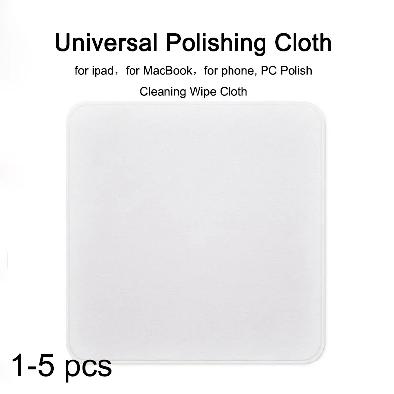 5pcs Universal Polishing Cloth For iPhone 13 12Pro iPad Mini For Macbook Air Screen Display Camera Polish Cleaning Wipe Cloth
5pcs Universal Polishing Cloth For iPhone 13 12Pro iPad Mini For Macbook Air Screen Display Camera Polish Cleaning Wipe Cloth