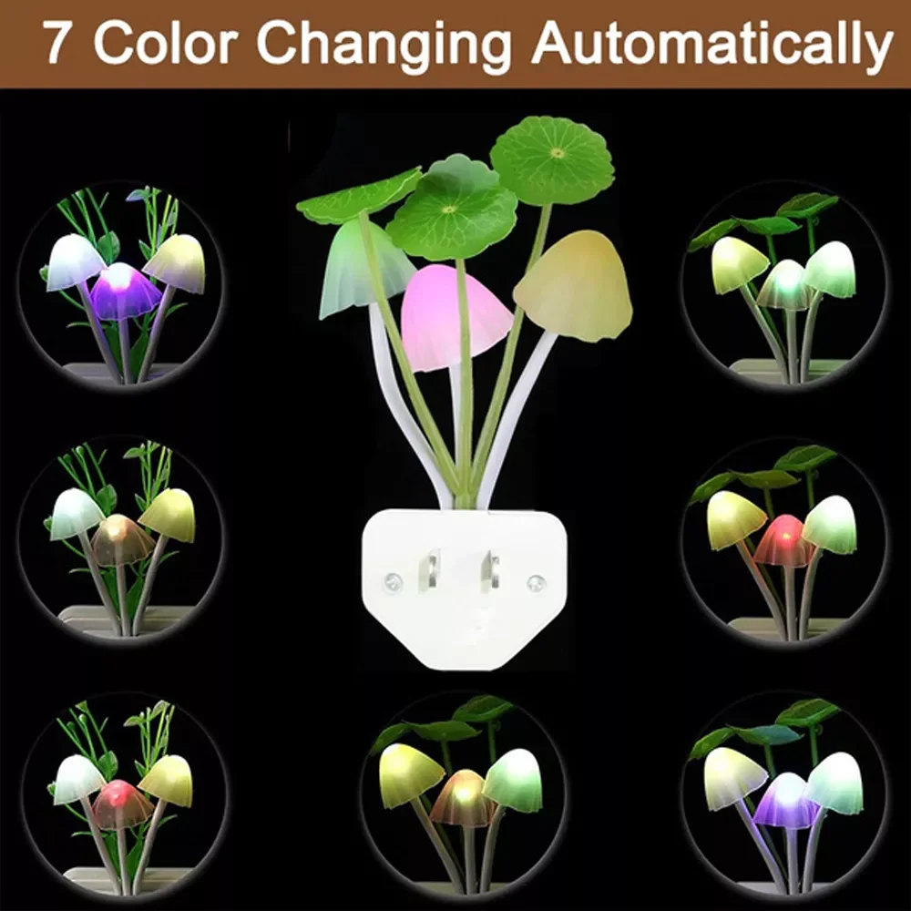 LED Mushroom Lamp Novelty Night Light Fungus Luminaria Lamp 3 Colorful LED Night Lights Sensor 220V Water Grass Luminaria Lamp
LED Mushroom Lamp Novelty Night Light Fungus Luminaria Lamp 3 Colorful LED Night Lights Sensor 220V Water Grass Luminaria Lamp