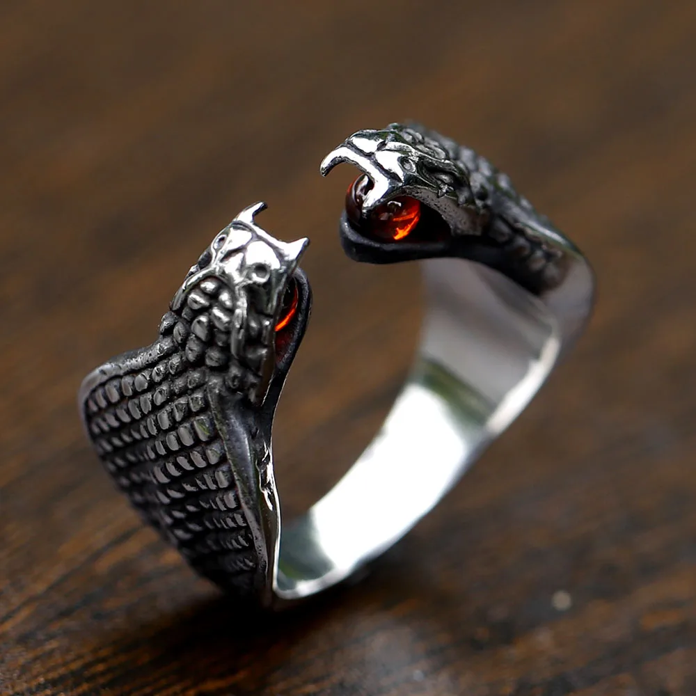 2023 NEW Men's 316L stainless-steel rings retro Two headed snake RING for teens gothic punk biker Jewelry free shipping
2023 NEW Men's 316L stainless-steel rings retro Two headed snake RING for teens gothic punk biker Jewelry free shipping