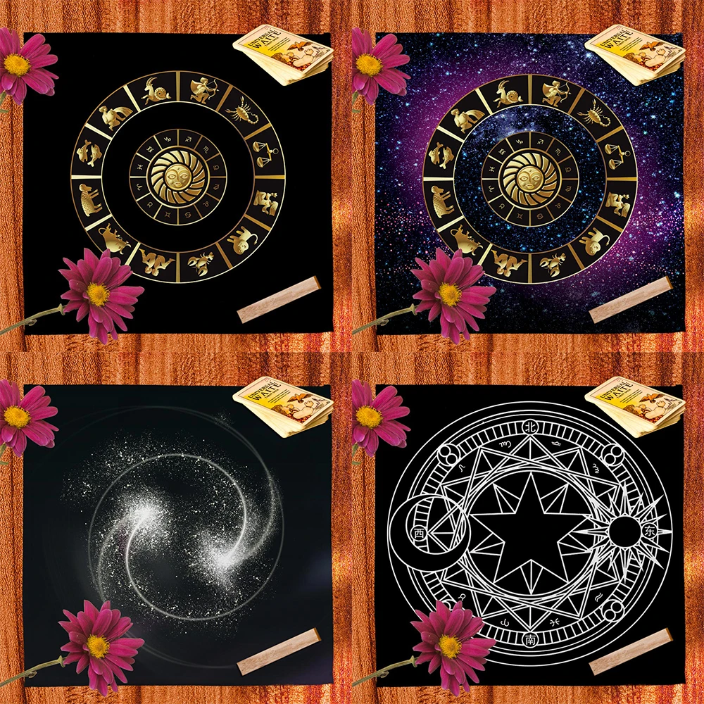 

Customizable Tarot Tablecloth Rune Altar Cloth Spiritual Oracle Card Mat Pagan Witchcraft Pendulum Astrology
