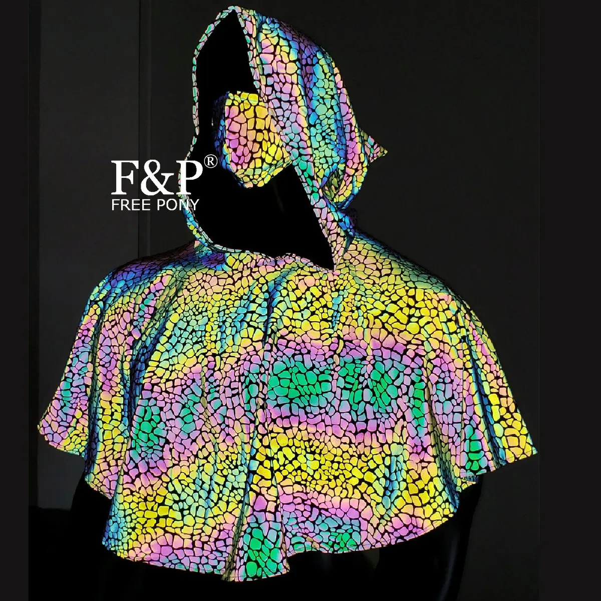 Medieval Hooded Rainbow Reflective Cape Cloak Holographic Carnival Costume Gogo Dance Stage Wear Cosplay Gothic Clothing
Medieval Hooded Rainbow Reflective Cape Cloak Holographic Carnival Costume Gogo Dance Stage Wear Cosplay Gothic Clothing