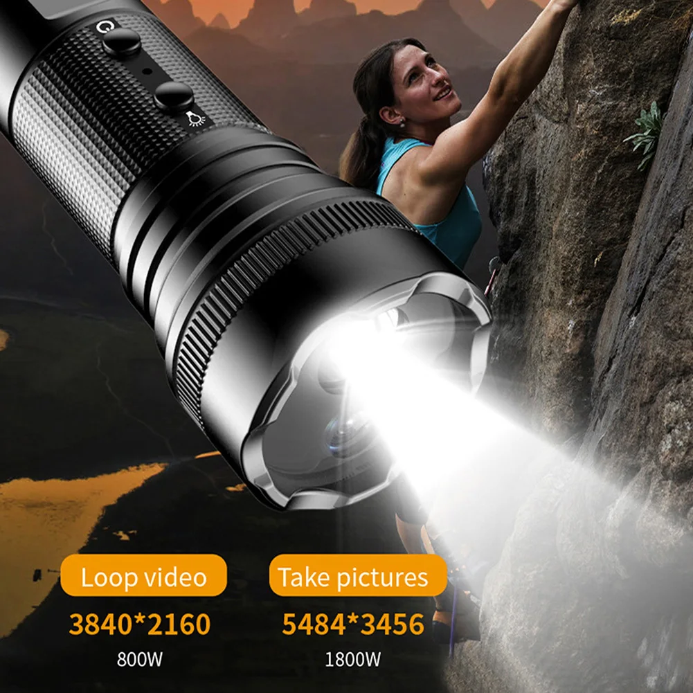 USB DVR Action Camera with Flashlight Mini 1080P/4K 2600mAh 5 Lighting Modes Waterproof 120-degree Wide Angle for Outdoor Riding
USB DVR Action Camera with Flashlight Mini 1080P/4K 2600mAh 5 Lighting Modes Waterproof 120-degree Wide Angle for Outdoor Riding