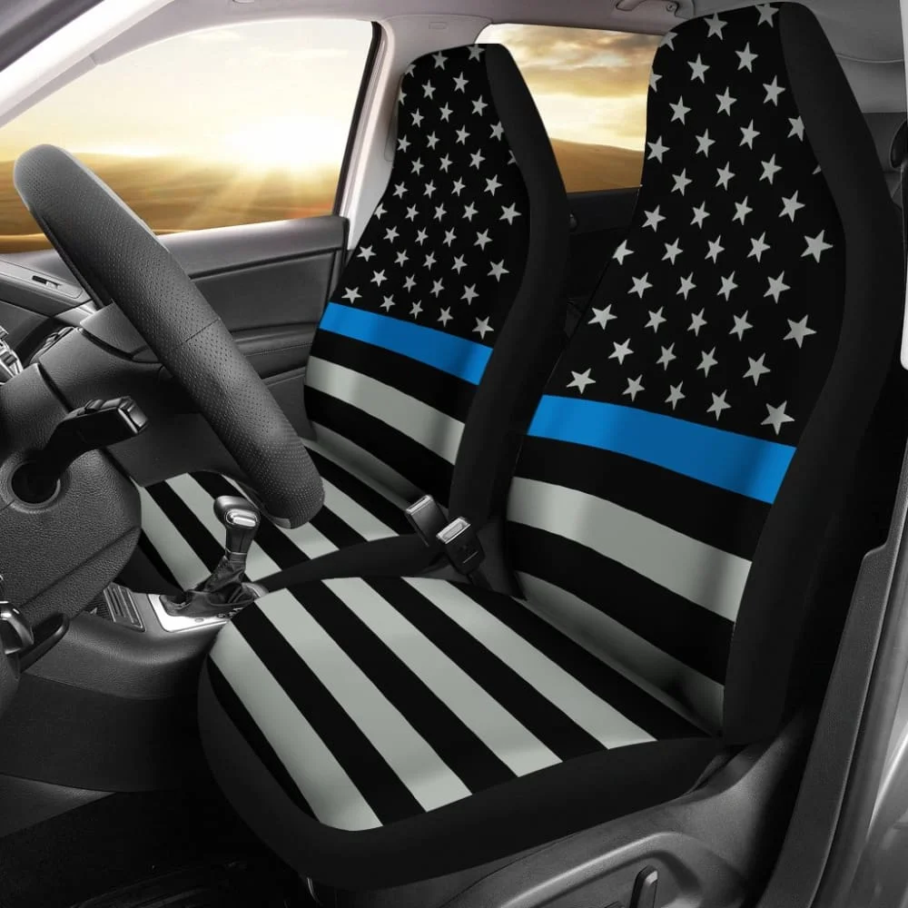 Thin Blue Line Flag Car Seat Covers Amazing Gift Ideas,Pack of 2 Universal Front Seat Protective Cover
Thin Blue Line Flag Car Seat Covers Amazing Gift Ideas,Pack of 2 Universal Front Seat Protective Cover