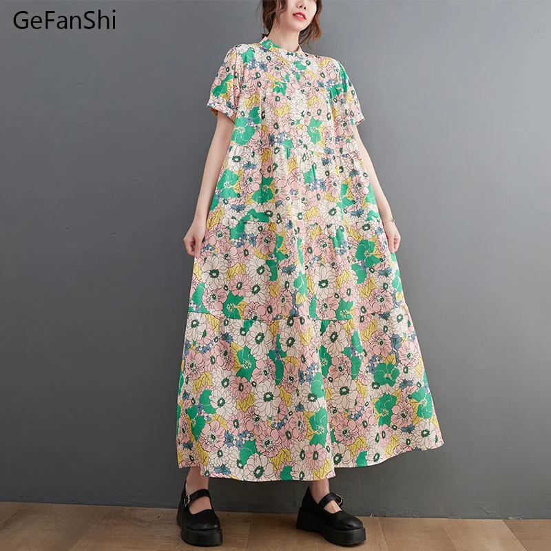 Women Casual Long Dress New 2022 Summer Vintage Print Buttons Ladies Elegant A-line Loose Fashion Oversized Shirt Dresses
Women Casual Long Dress New 2022 Summer Vintage Print Buttons Ladies Elegant A-line Loose Fashion Oversized Shirt Dresses