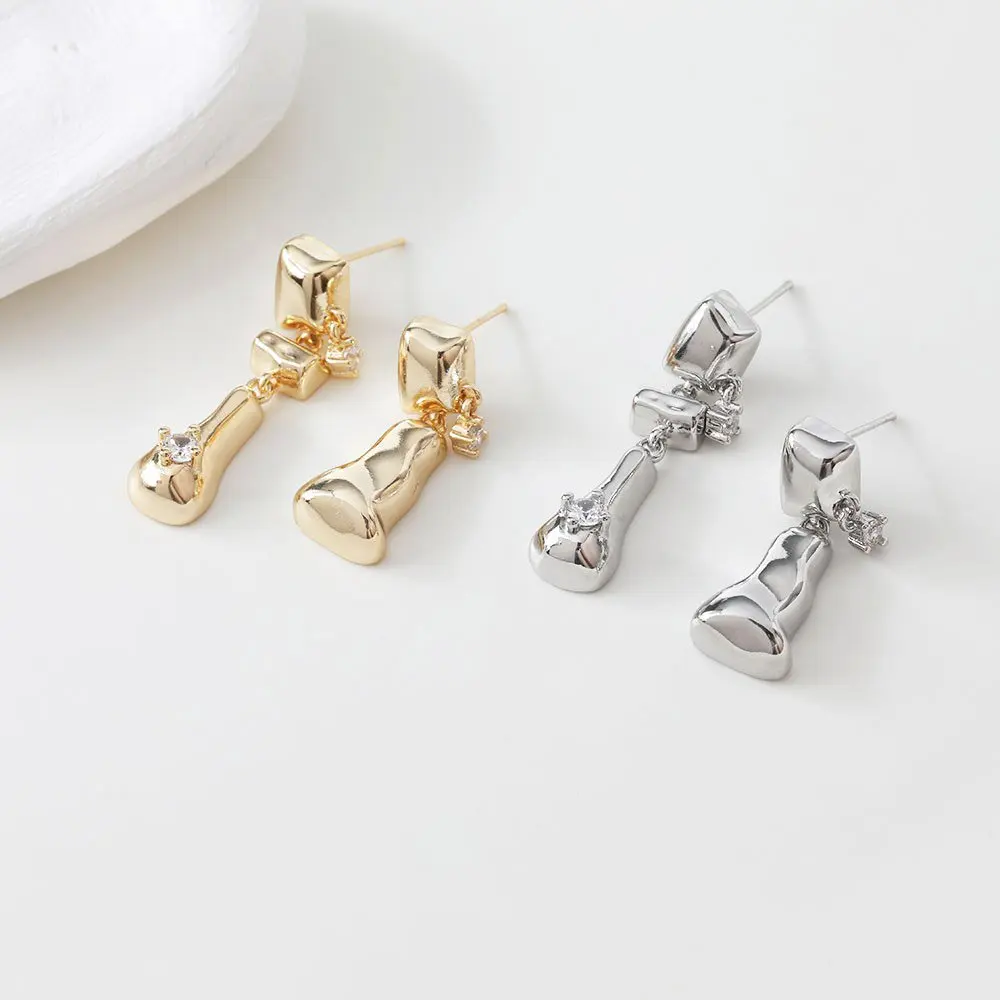 2PCS AB Design Earring Silver Pins Zircon Pendant Charms for Jewelry Making Supplies DIY 14k Gold Plated Brass Accessories
2PCS AB Design Earring Silver Pins Zircon Pendant Charms for Jewelry Making Supplies DIY 14k Gold Plated Brass Accessories