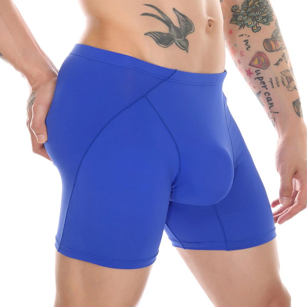Lengthen Boxers Men Underwear Seamless Ice Silk Solid Mens U Convex Pouch Boxer Shorts Sporty Wear-Resistant Leg Panties A50
Lengthen Boxers Men Underwear Seamless Ice Silk Solid Mens U Convex Pouch Boxer Shorts Sporty Wear-Resistant Leg Panties A50