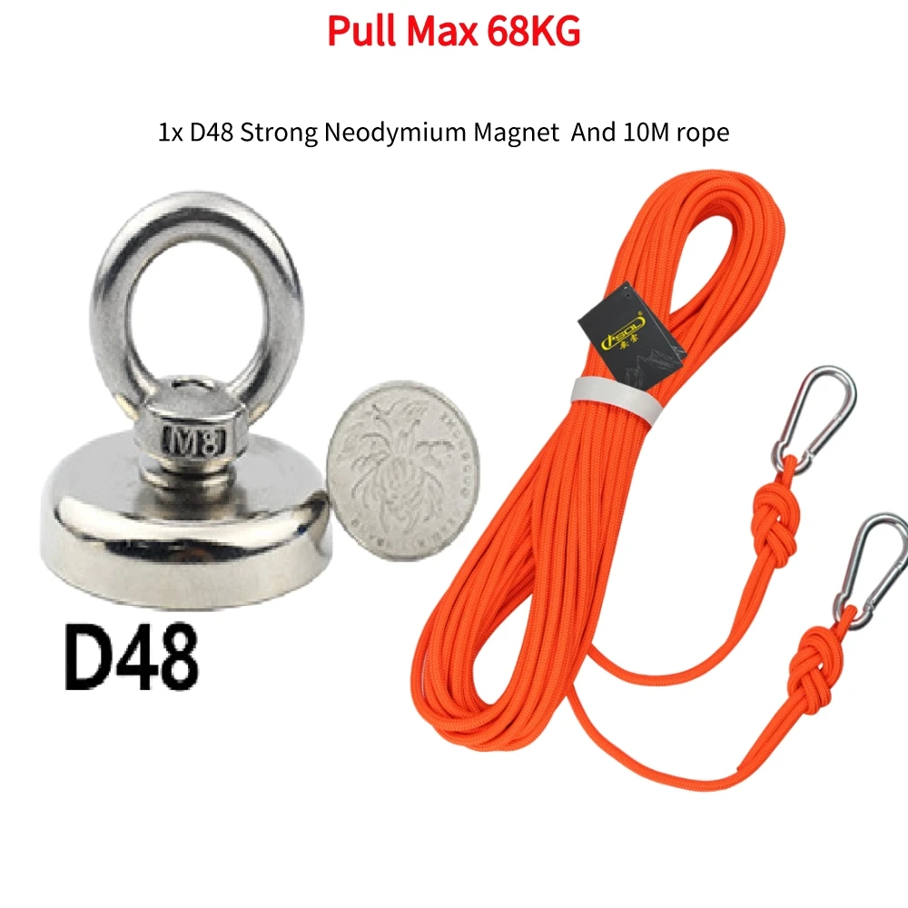 Pull Max 68Kg Strong Neodymium Magnet Salvage Magnet With Ring Eyebolt Rope Hook For Retrieve In River Sea Fishing Magnet Search
Pull Max 68Kg Strong Neodymium Magnet Salvage Magnet With Ring Eyebolt Rope Hook For Retrieve In River Sea Fishing Magnet Search
