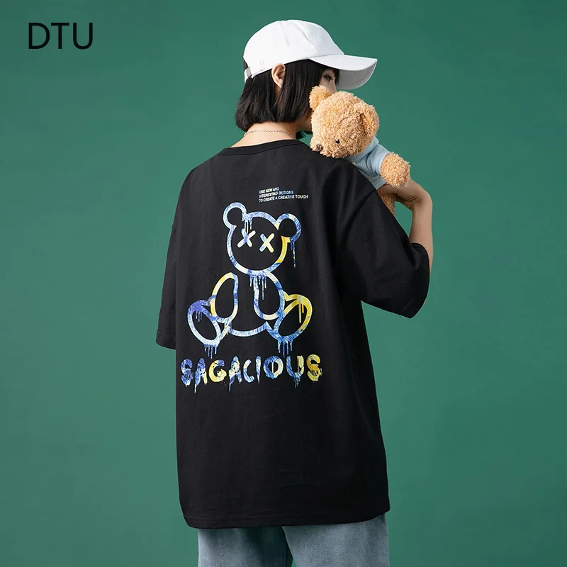 2022 Summer New Trendy Brand Short-sleeved T-shirt Women Ins Style Oil Painting Rendering Bear Print T-shirt 
2022 Summer New Trendy Brand Short-sleeved T-shirt Women Ins Style Oil Painting Rendering Bear Print T-shirt