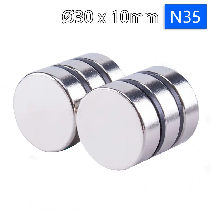 

N35 30x10mm Neodymium Magnet 30x10 Rare Earth NdFeB Magnets Round Super Powerful Strong Permanent Magnetic Dia 30mm Thick 10mm