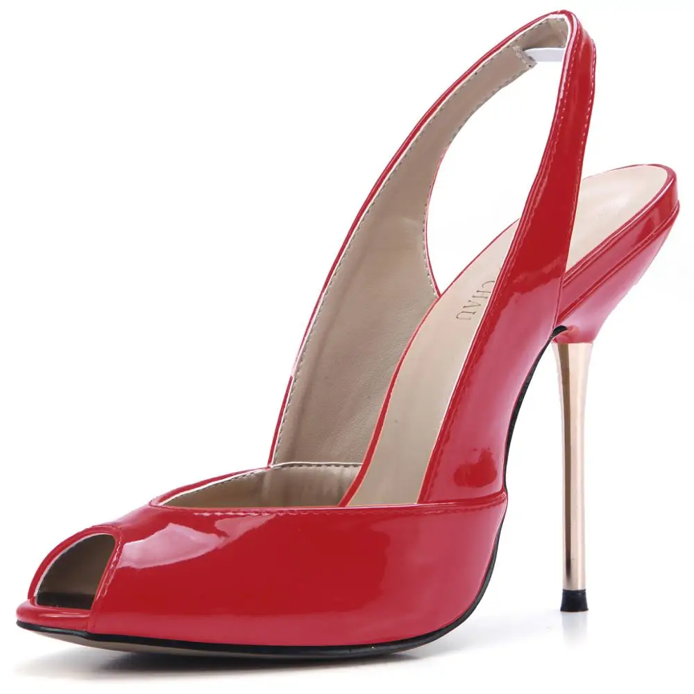 CHMILE CHAU Patent Sexy Women Party Pumps Peep Toe Thin Iron High Heel Slingback Ladies Shoes Sapatos Femininos de Salto 3845-g6
CHMILE CHAU Patent Sexy Women Party Pumps Peep Toe Thin Iron High Heel Slingback Ladies Shoes Sapatos Femininos de Salto 3845-g6