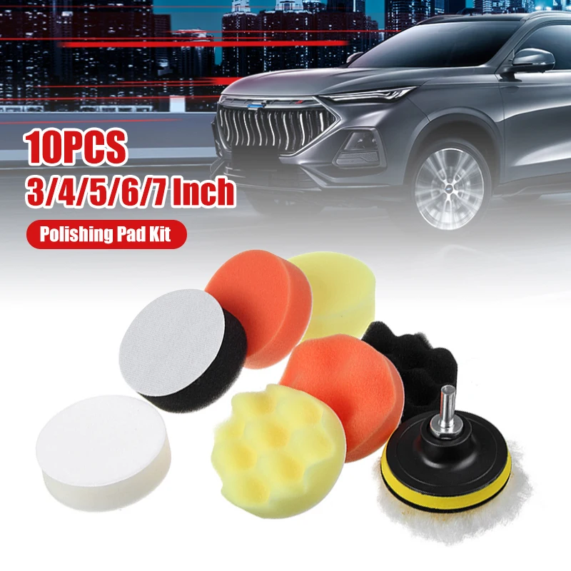 10Pcs 3/4/5/6/7 inch Buffing Waxing Sponge Pad Kit Auto Car Polishing Disc M10 Thread Self-Adhesive Pad Adaptor Cleaning Tool
10Pcs 3/4/5/6/7 inch Buffing Waxing Sponge Pad Kit Auto Car Polishing Disc M10 Thread Self-Adhesive Pad Adaptor Cleaning Tool