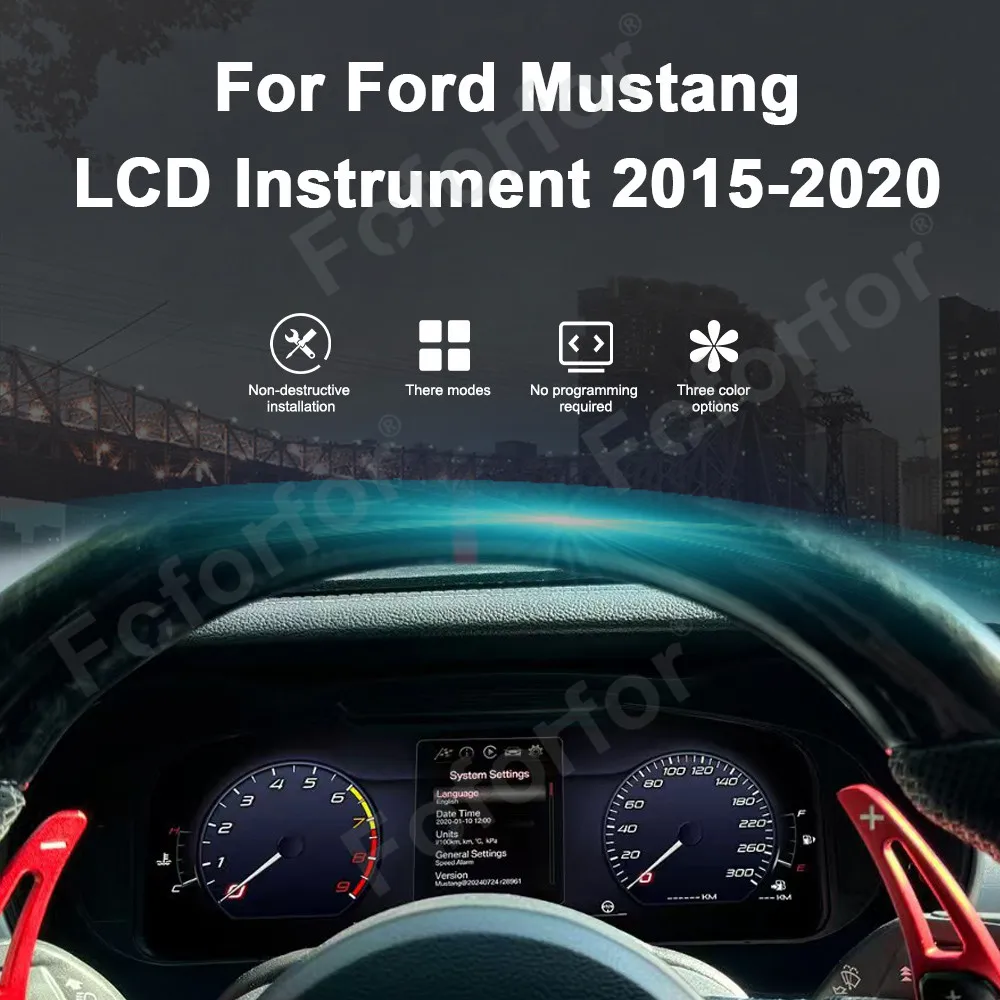 ЖК-панель приборной панели виртуальный спидометр кабины для Ford Mustang 2015-2021