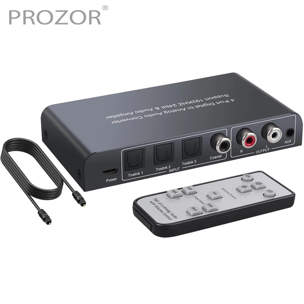 Адаптер аудиоконвертера prosor DAC 1 / 3 Optical SPDIF Toslink + коаксиальный переключатель на стерео L/R RCA 3,5 мм регулятор громкости ИК-пульт
Адаптер аудиоконвертера prosor DAC 1 / 3 Optical SPDIF Toslink + коаксиальный переключатель на стерео L/R RCA 3,5 мм регулятор громкости ИК-пульт