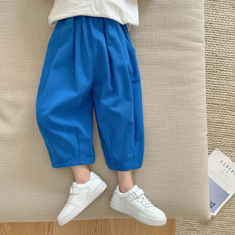 Autumn Children Casual Washed Cotton Blue Loose Trousers Boys Fashion Casual Ankle-length Pants
Autumn Children Casual Washed Cotton Blue Loose Trousers Boys Fashion Casual Ankle-length Pants