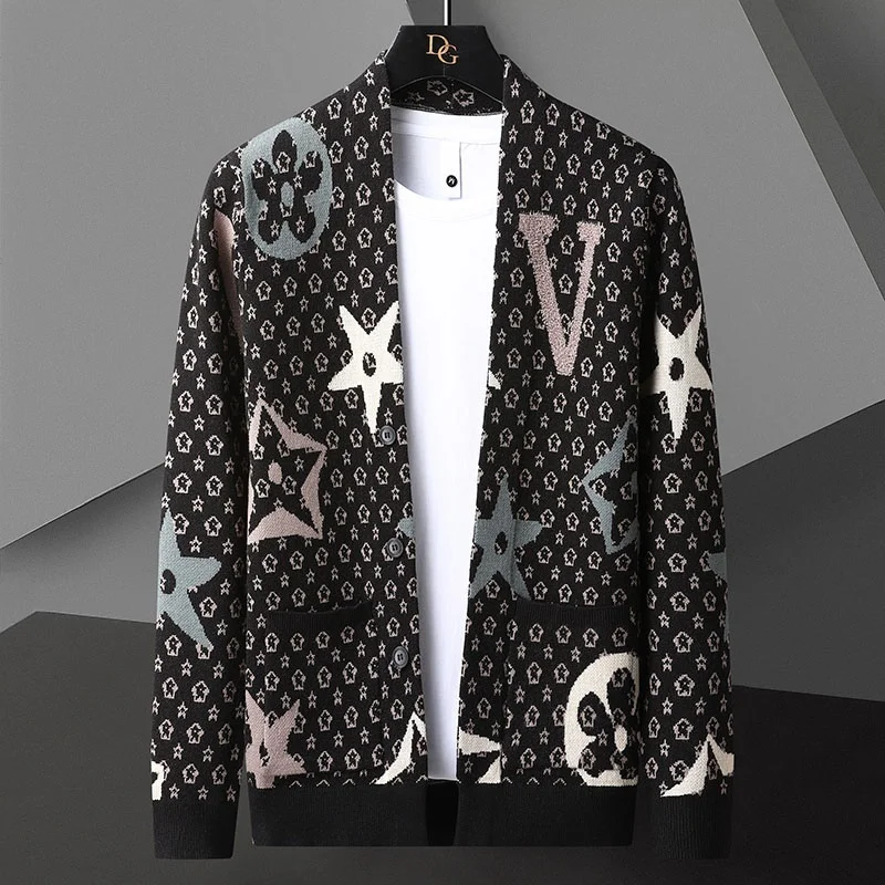 Fall Knit Striped Cardigan Jacket Men Korean Sweater Coat Men Clothing Designer Contrasting Letter Cardigan Men Sweter De Hombre
Fall Knit Striped Cardigan Jacket Men Korean Sweater Coat Men Clothing Designer Contrasting Letter Cardigan Men Sweter De Hombre