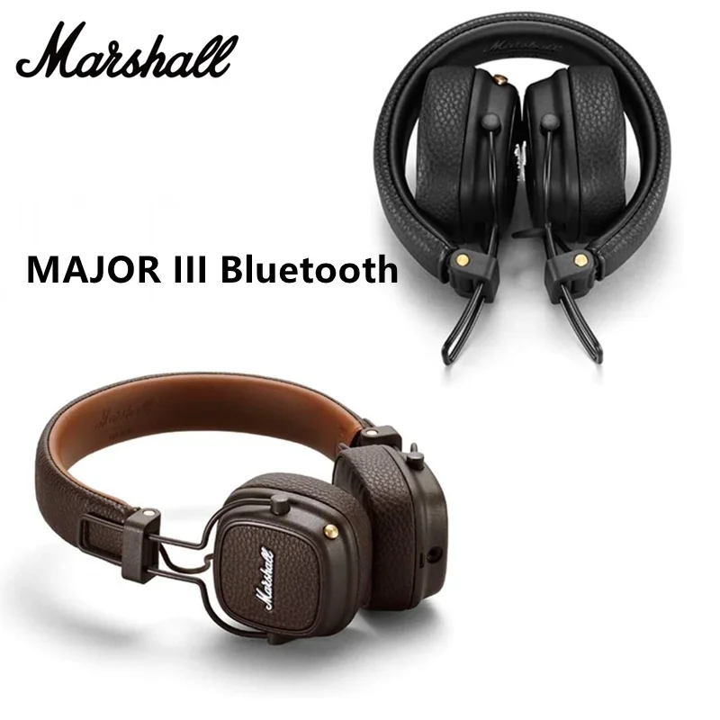 

Беспроводные Bluetooth наушники Marshall MAJOR III, беспроводные наушники с глубокими басами, Складная спортивная игровая гарнитура с микрофоном