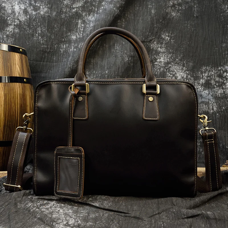 Mens Leather Handbag 15.6 Inch PC Notebook Laptop Briefcase Shoulder Bag 100% Cowhide Man Bag Male Business Bag
Mens Leather Handbag 15.6 Inch PC Notebook Laptop Briefcase Shoulder Bag 100% Cowhide Man Bag Male Business Bag
