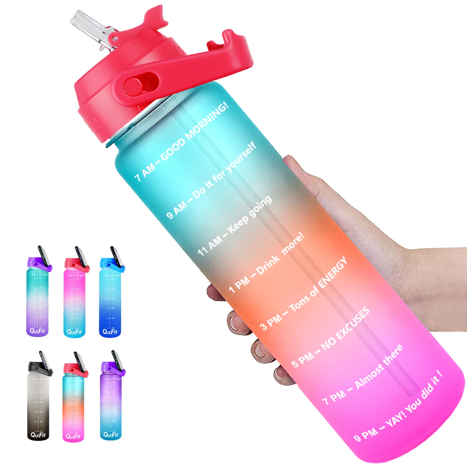 Бутылка для воды Quifit, 1 л, 32 унции, с соломинкой из тритана, без БФА, Спортивная уличная походная чашка, 32 унции, питьевая, с широким горлом, гер...
Бутылка для воды Quifit, 1 л, 32 унции, с соломинкой из тритана, без БФА, Спортивная уличная походная чашка, 32 унции, питьевая, с широким горлом, гер...