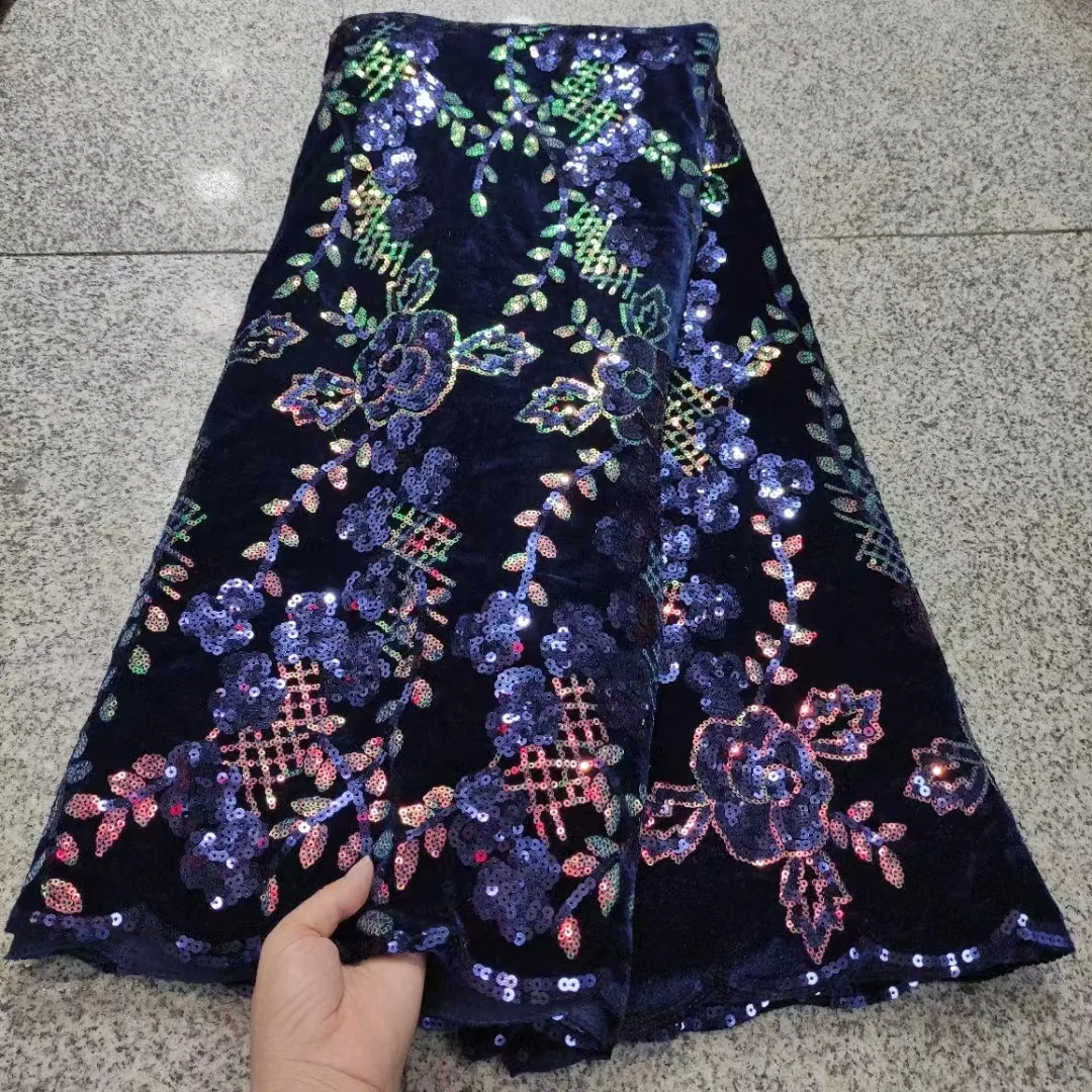 Latest Colorful French Velvet Sequin Lace Fabric 2022 High Quality African Lace Fabric Nigerian Lace Fabric For Evening KHD22124
Latest Colorful French Velvet Sequin Lace Fabric 2022 High Quality African Lace Fabric Nigerian Lace Fabric For Evening KHD22124
