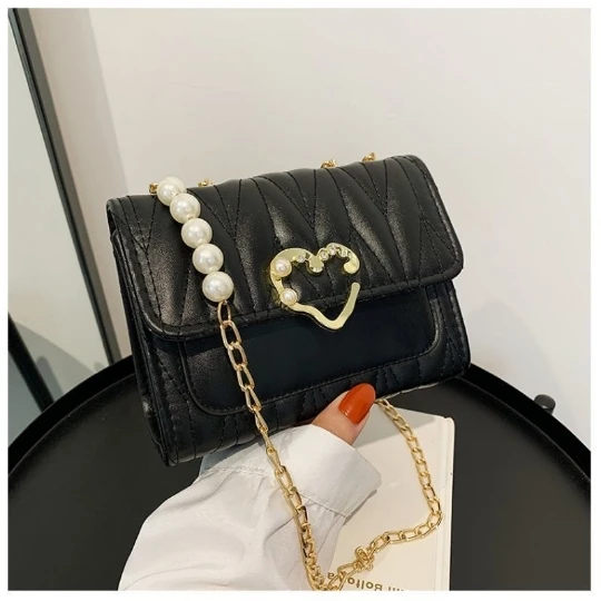 

Black Chain Woman Handbag 2023 Luxury Trend Women Girl Shoulder bag PVC Lady Crossbody PU Purses Women's Leather Totebag