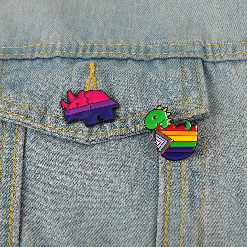 Creative Cartoon rainbow dinosaur enamel pin rhino brooch lapel Badge Fashion animal jewelry gift for Kids Friends Accessories
Creative Cartoon rainbow dinosaur enamel pin rhino brooch lapel Badge Fashion animal jewelry gift for Kids Friends Accessories