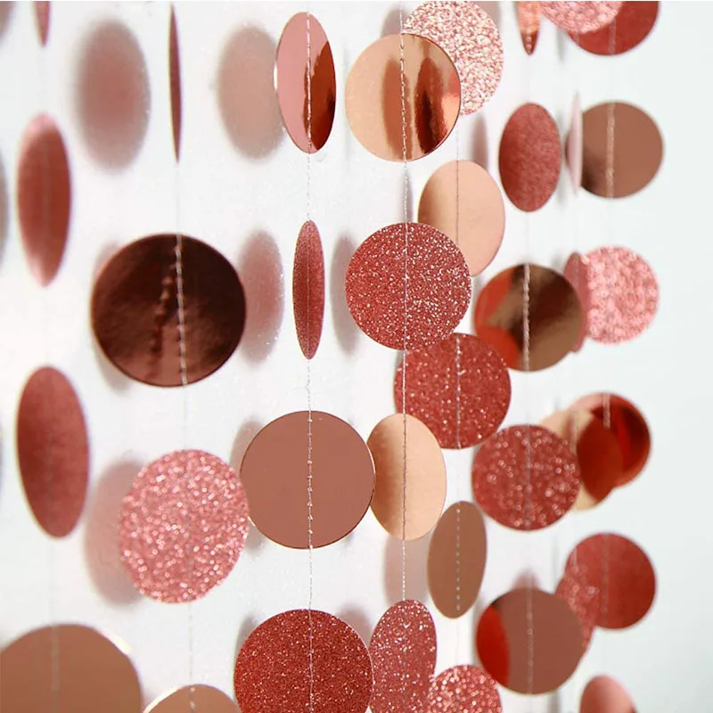 4M Rose Gold Disc Glitter Paper Garland Party Birthday Decorations Wedding Accessories
4M Rose Gold Disc Glitter Paper Garland Party Birthday Decorations Wedding Accessories