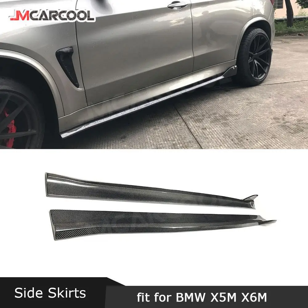 

Carbon Fiber Side Skirts Door Bumper Lip Aprons For BMW X5M F85 X6M F86 2015 2016 2017 2018 HM Style Spoiler Car Styling