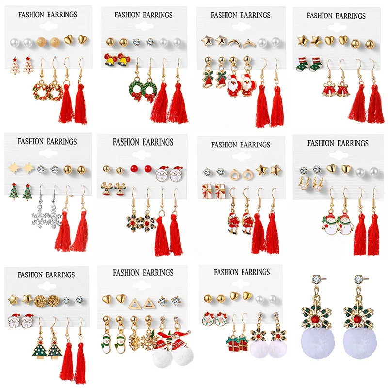 Christmas Drop Earrings for Women Snowflake Elk Bells Dangle Earring Cute Santa Claus Tassel Earrings Xmas Party Jewelry Gifts
Christmas Drop Earrings for Women Snowflake Elk Bells Dangle Earring Cute Santa Claus Tassel Earrings Xmas Party Jewelry Gifts