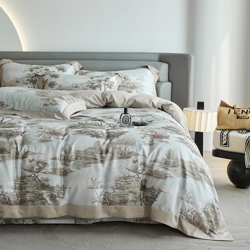 Luxury 80S Silkly Cotton Sanding Bedding Set King Queen bed cover set Bedsheets Duvet Cover set for bed
Luxury 80S Silkly Cotton Sanding Bedding Set King Queen bed cover set Bedsheets Duvet Cover set for bed