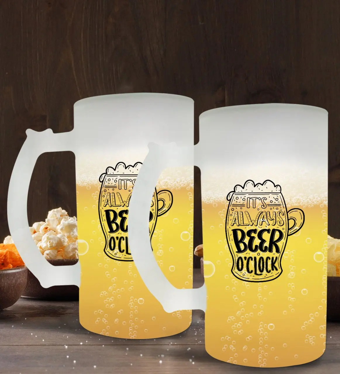 BK Gift It's Always Beer O'Clock Design 2'li Frosted Glass Beer Cup 50cl-1
BK Gift It's Always Beer O'Clock Design 2'li Frosted Glass Beer Cup 50cl-1
